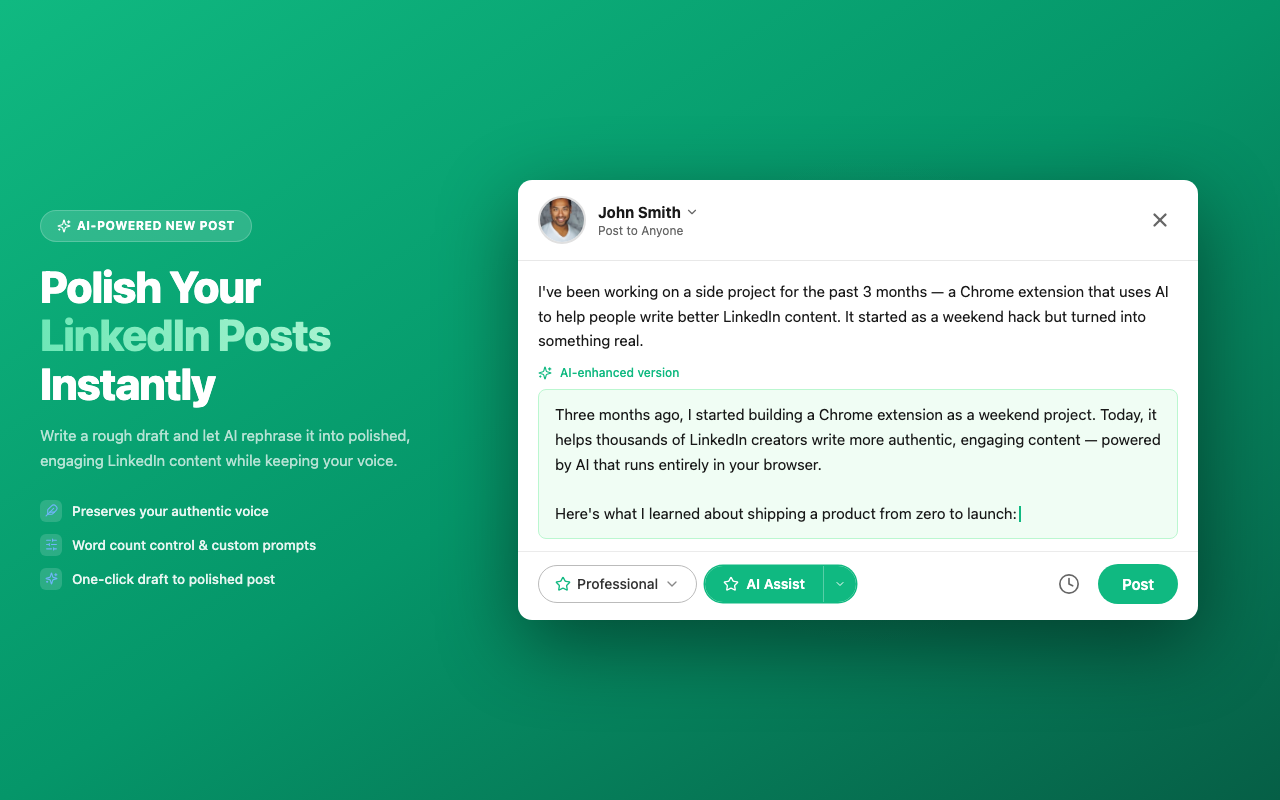 New Post Mode screenshot